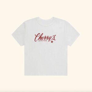 Cherry LA Austin Baby Tee White/Red Size M